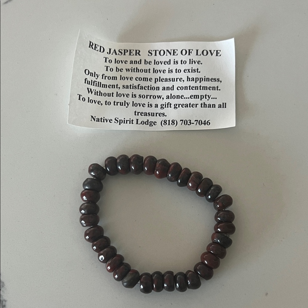 Red Jasper Beaded Bracelet